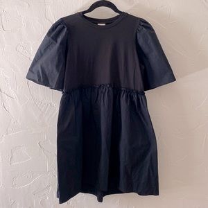 Cute poplin and Jersey mini dress w pockets